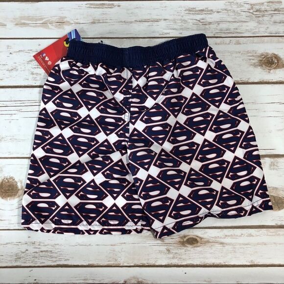 Superman UPF 50 Sun Protection Swim Trunks New - Picture 2 of 4
